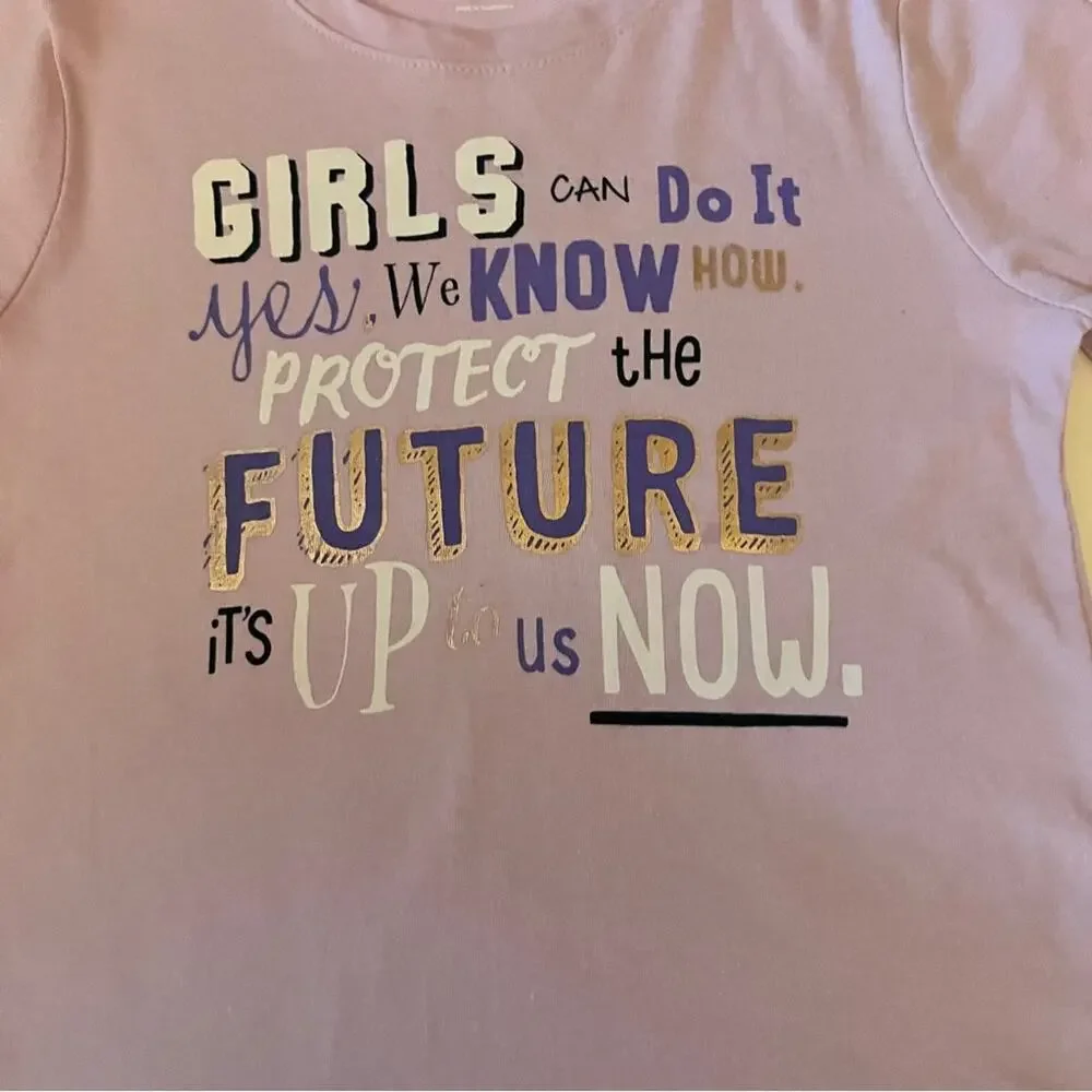 Old Navy Girl's Short Sleeve Graphic  Tee S 6-7